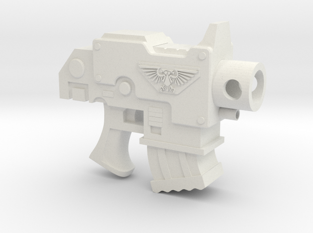 1/3 Scale Bolt Pistol in White Natural Versatile Plastic