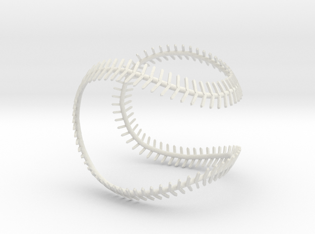 Implied Baseball in White Natural Versatile Plastic