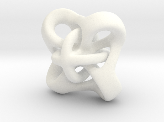 Twirly pendant in White Processed Versatile Plastic