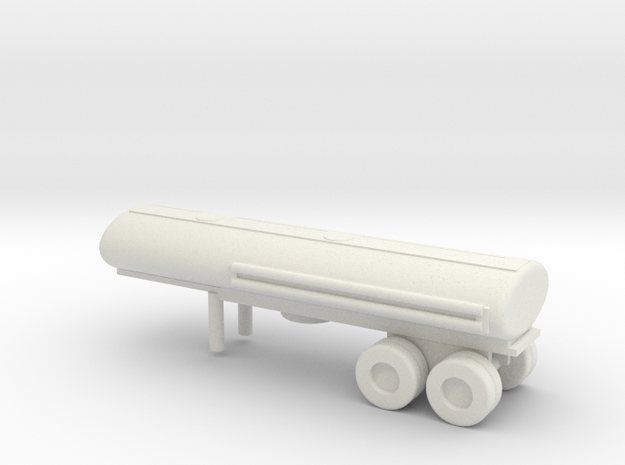 1/160 Scale M134 Semitrailer Tanker in White Natural Versatile Plastic