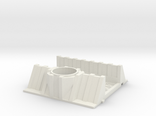 28mm weapon emplacement trench in White Natural Versatile Plastic