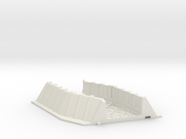 28mm zigzag trench connector in White Natural Versatile Plastic