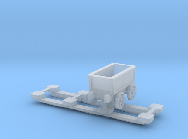 N Gauge Plateway Truck and Track (Static Version) in Tan Fine Detail Plastic