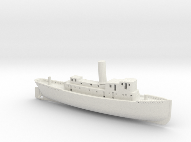 1/600 Scale GLADIATOR Towboat 1896 in White Natural Versatile Plastic