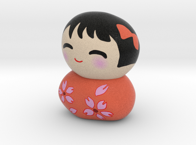 Kokeshi in Natural Full Color Sandstone