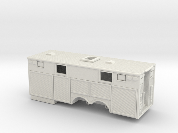 1/87 KME Heavy Rescue body with side windows and r in White Natural Versatile Plastic