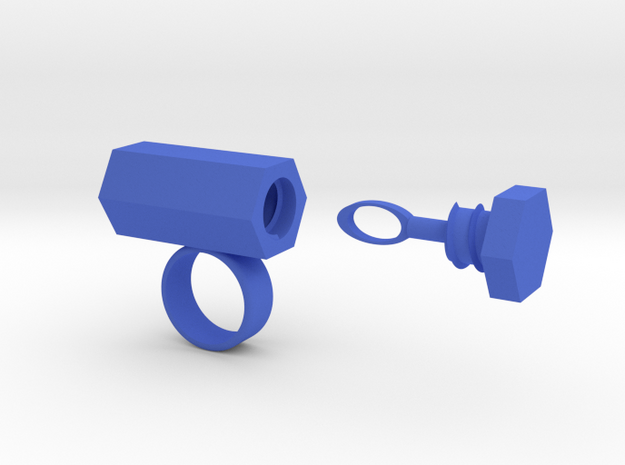 Be Bubbly Ring in Blue Processed Versatile Plastic