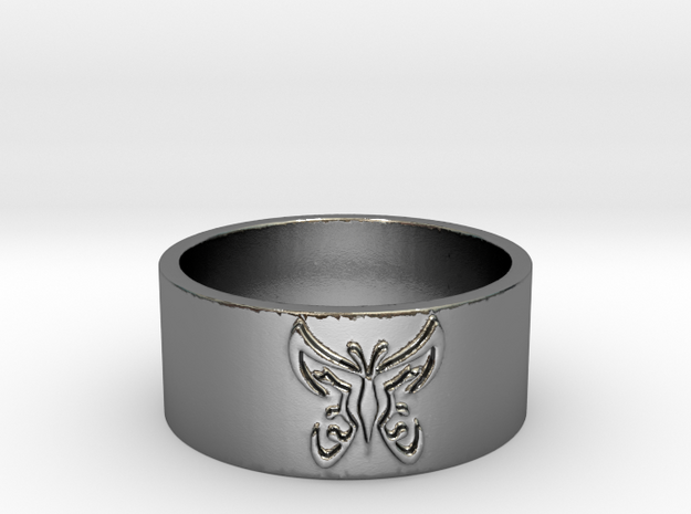 Butterfly V1 Ring Size 7 in Polished Silver
