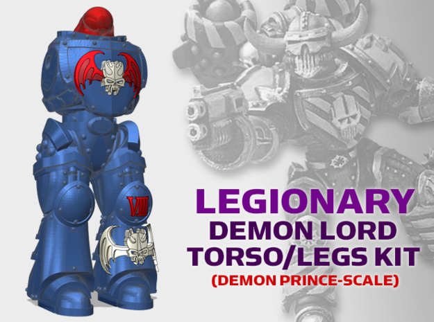 Nightmare Legionary: Demon Lord Torso/Leg Kit in Tan Fine Detail Plastic