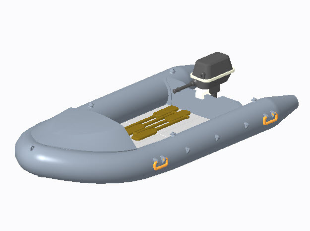 Schlauchboot Typ-B 1:72 in Tan Fine Detail Plastic