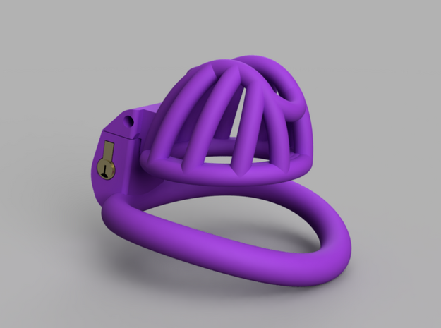 Cherry Keeper "Headlock" Cage - Short Headlock in Purple Processed Versatile Plastic: Medium