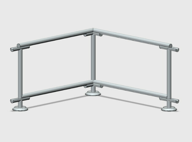 6' Fence Frame 90 deg. Corner (2ea.) in White Natural Versatile Plastic: 1:87 - HO