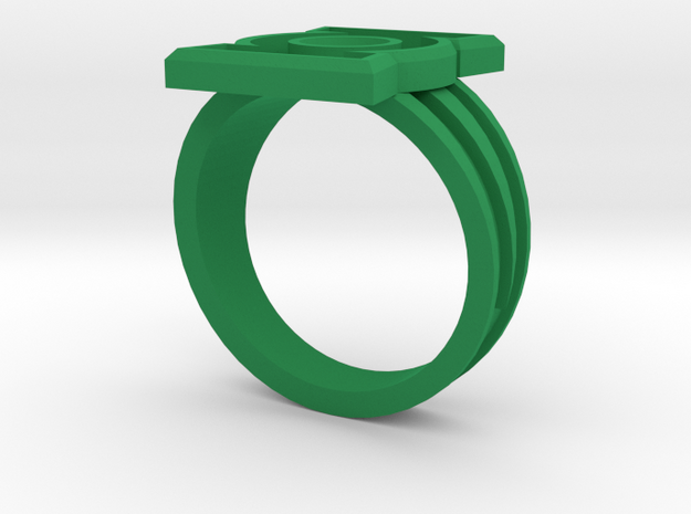 Custom Green Lantern Ring Size 14 in Green Processed Versatile Plastic