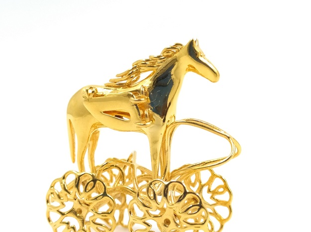 Trojan horse in Rhodium Plated Brass