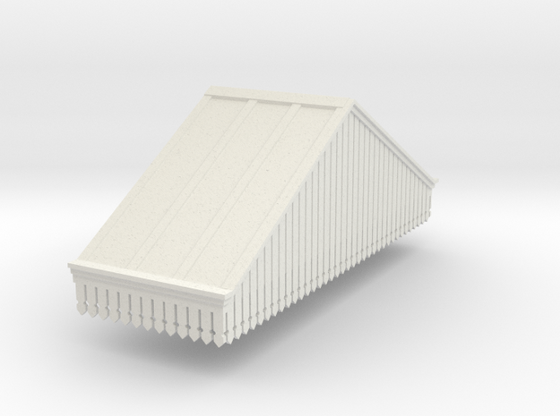 Platform Canopy Section 3 LH - 4mm Scale in White Natural Versatile Plastic