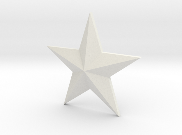 Cosplay 3D Star Earring - 5 size options in White Natural Versatile Plastic: Extra Small