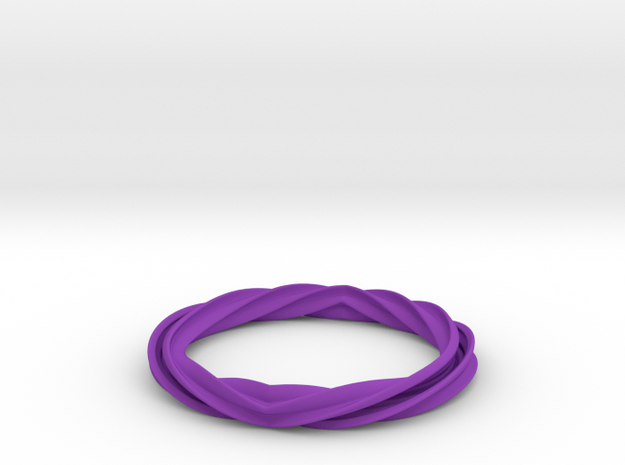 Twist and Flip Bangle in Purple Processed Versatile Plastic