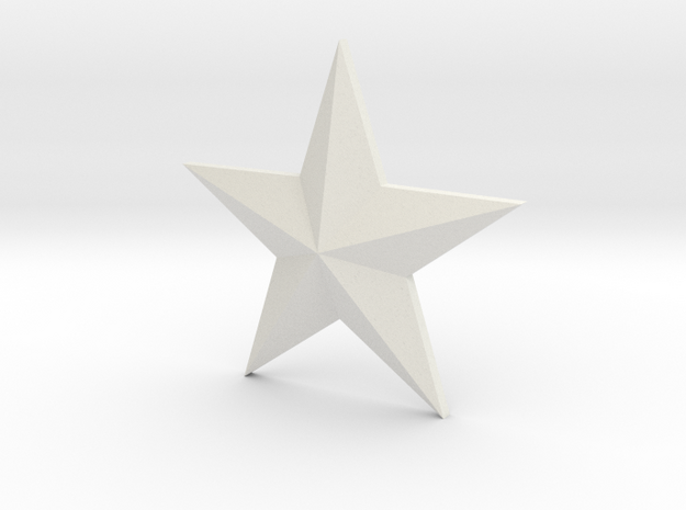 Cosplay 3D Star - 5 size options in White Natural Versatile Plastic: Extra Small