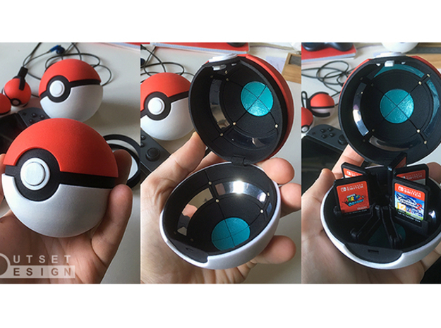 Pokeball - Nintendo Switch cartridges holder - 1:1