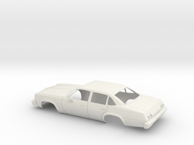 1/25 1973 Chevrolet Chevelle Sedan Shell  in White Natural Versatile Plastic