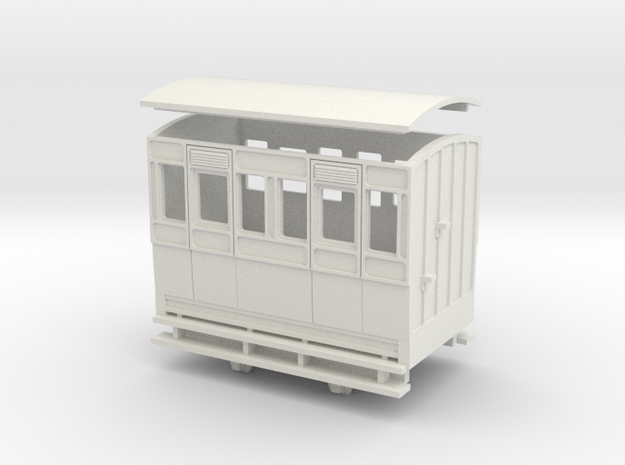  OO9 4w coach 3rd class arc roof in White Natural Versatile Plastic