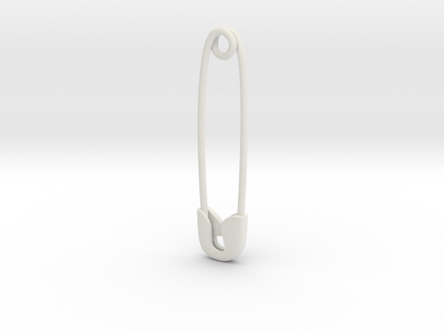 Cosplay Charm - Safety Pin in White Natural Versatile Plastic