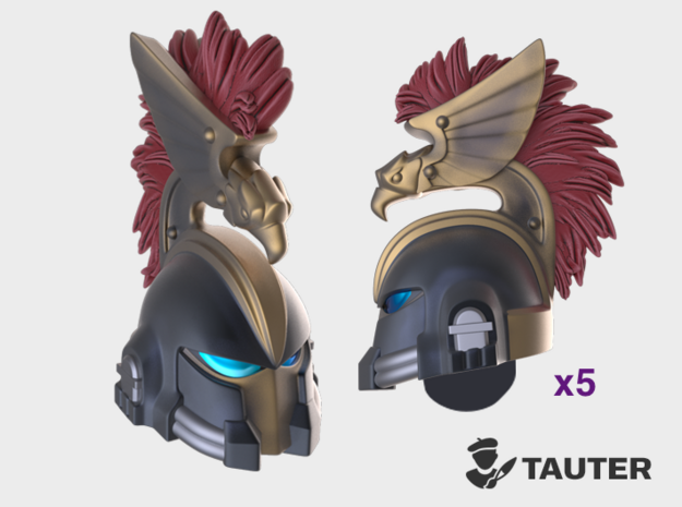 Eagle Plum Crest - Vanguard Helmets in Tan Fine Detail Plastic: Small