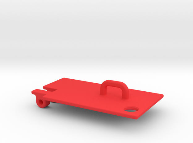 Axial fuel cell battery cover - door in Red Processed Versatile Plastic
