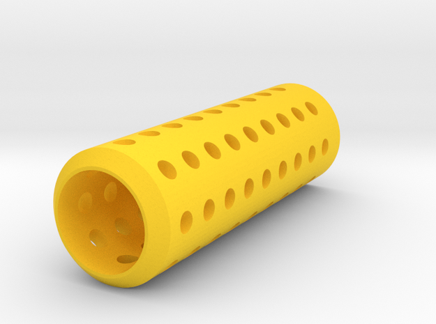 HMP Type III Muzzle (150mm) for Nerf Modulus in Yellow Processed Versatile Plastic