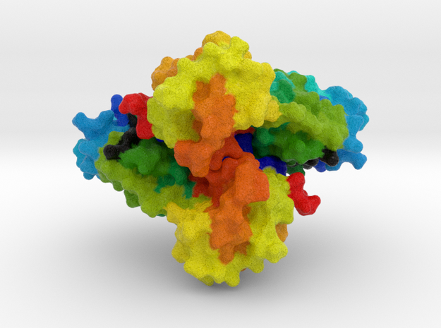 COVID-19 Protease with N3 Inhibitor in Natural Full Color Sandstone