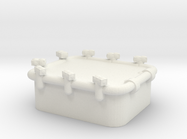 1/96 Scale 36 x 30 inch Armored Hatch in White Natural Versatile Plastic