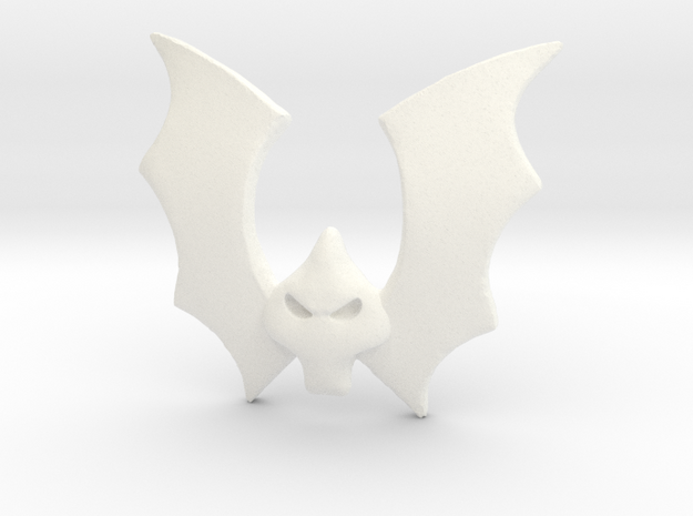 Horde Bat Emblem Classics in White Processed Versatile Plastic
