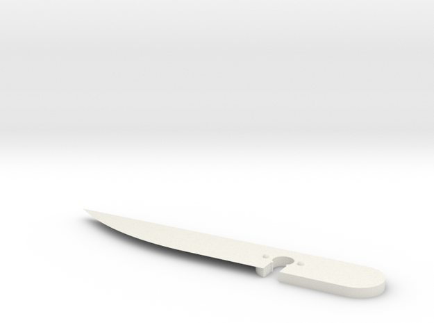 King Tie Knife in White Natural Versatile Plastic
