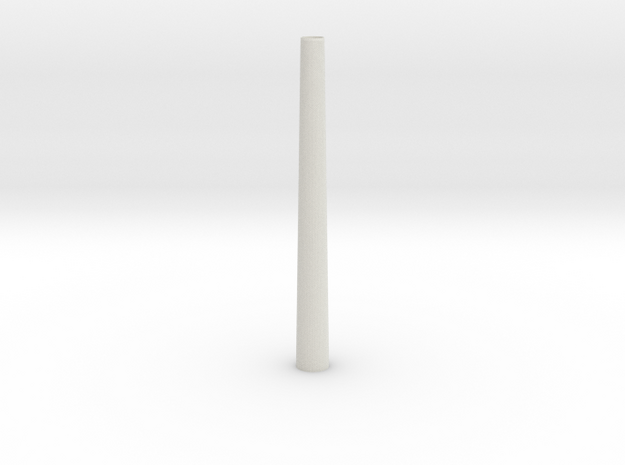 Factory Chimney 00 Scale in White Natural Versatile Plastic