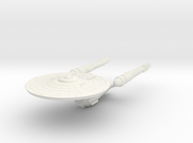 3788 Scale Federation X-Ship Command Cruiser (CX)  in White Natural Versatile Plastic