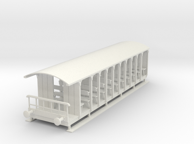 o-43-corringham-toastrack-coach in White Natural Versatile Plastic