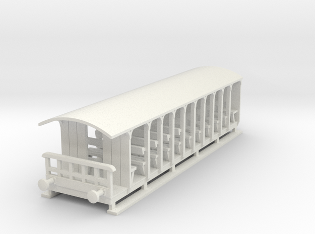 o-100-corringham-toastrack-coach in White Natural Versatile Plastic