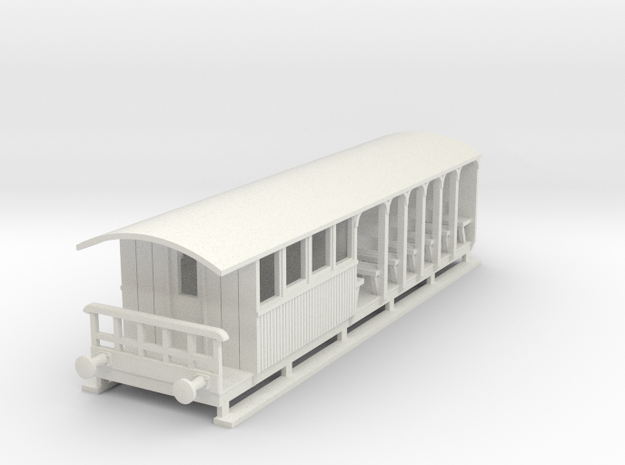 o-87-corringham-toastrack-composite-coach in White Natural Versatile Plastic