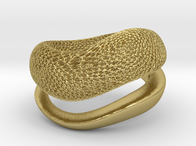 RING STACK V32 texture 2 in Natural Brass
