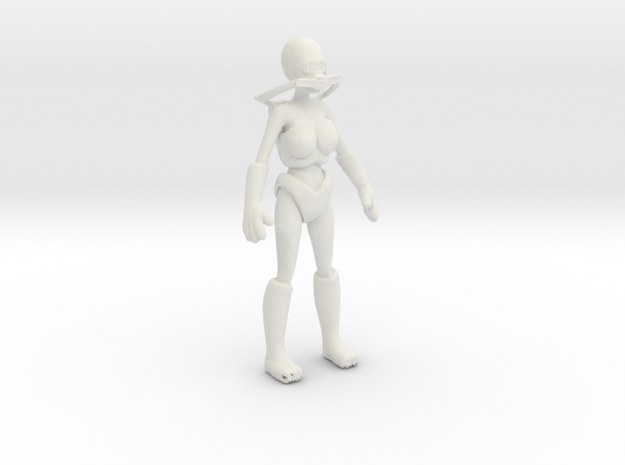 Woman in futuristic space suit in White Natural Versatile Plastic