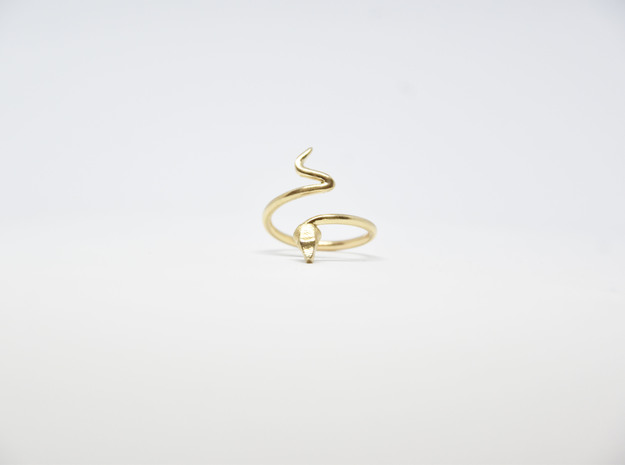 Snake Ring in Natural Bronze: 5 / 49