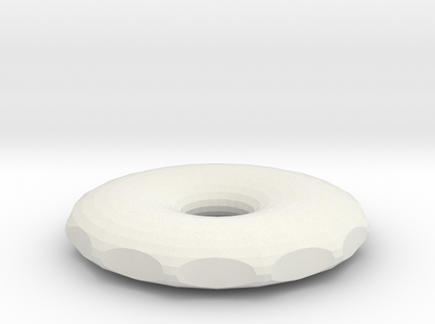 small hole rodin coil 50x50x8,76mm DIY in White Natural Versatile Plastic