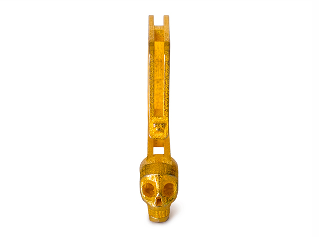 Skull Hook  in Polished Gold Steel