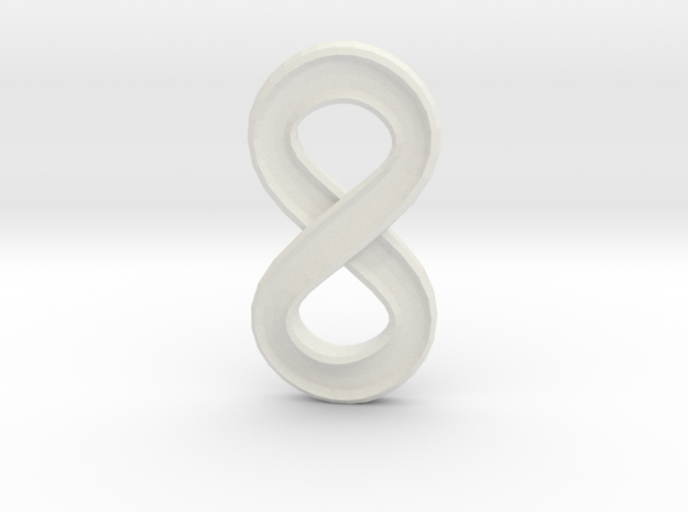 Infinity (large) in White Natural Versatile Plastic