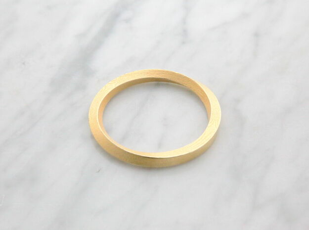 Möbius One in Polished Gold Steel: Extra Small