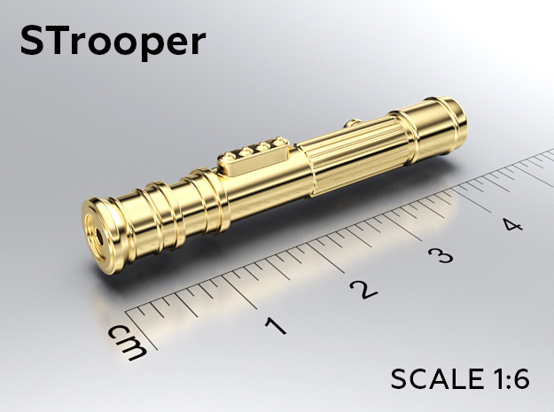 STrooper keychain in Natural Brass: Medium