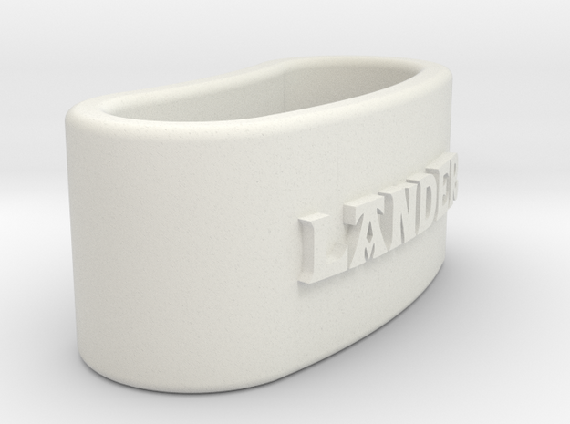 LANDER napkin ring with lauburu in White Natural Versatile Plastic