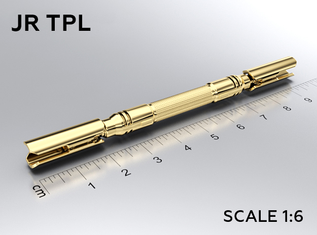 JR TPL keychain in Natural Brass: Medium