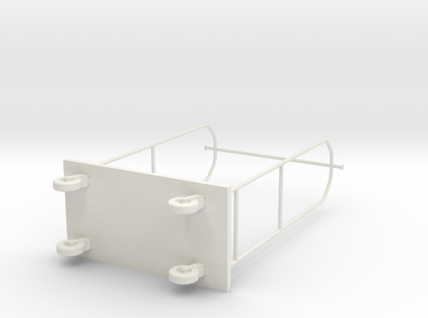 1:24 Luggage Cart in White Natural Versatile Plastic