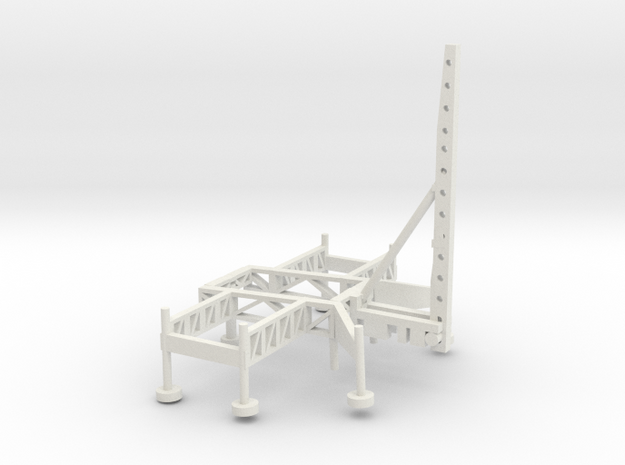 1/72 Scale Nike Missile Launch Pad Erect in White Natural Versatile Plastic